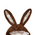 thumbnail image 3 of serony Cute Rabbit Hat with Adjustable Ears Warm Animal Soft Plush Brown, 3 of 8