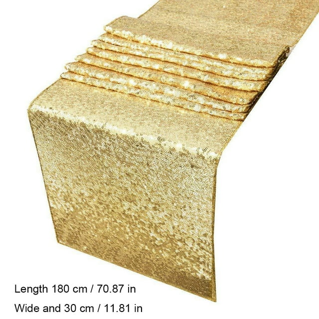 Christmas Table Runner 30x180cm Sparkly Sequin Table Runner Wedding Party Christmas Table Runner Tablecloth Decoration
