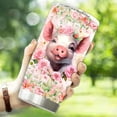 thumbnail image 3 of Pig Gifts Tumbler, Gifts For Pig Lovers Women, Girls Freaking Love Pigs Gift Cute Mug Pink Coffee Mugs Cup Funny Birthday Christmas Valentines 20oz Insulated Stainless Steel With Lid, 3 of 7