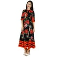 thumbnail image 2 of Bimba Women Printed Mandarin Collar Anarkali Kurti Indian Designer Ethnic Dress, 2 of 8