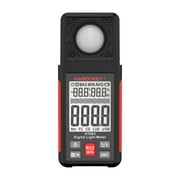 HABOTEST HT603 Digital Lux Meter Light Meter 200,000 Lux Digital Illuminance Meter with LCD Backlight Display Ambient Humidity and Temperature Meter
