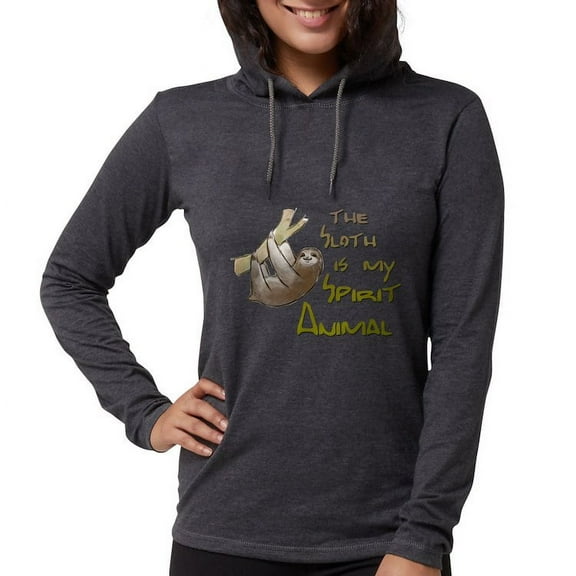CafePress - The Sloth Is My Spirit Anima Long Sleeve T Shirt - Womens Hooded Shirt