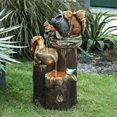 thumbnail image 2 of Solar Power Duck Family Garden Water Feature Fountain Duck Statue LandscapDecor, 2 of 7