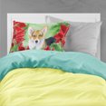 thumbnail image 2 of Pembroke Corgi Poinsettas Fabric Standard Pillowcase, 2 of 2