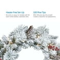 thumbnail image 4 of NOMA 24" Pre-Lit Flocked Berry Christmas Wreath with 35 Warm White Lights, 4 of 7