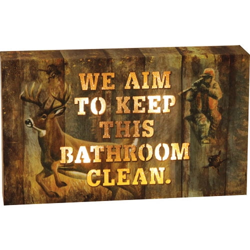 WE AIM TO KEEP THIS BATHROOM CLEAN. Rivers Edge 8"x5" LED Box 