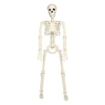 Glowing Skeleton Decoration, 15.74 Inch Light-Up Figure, Warm Color Standing Hanging Holiday Decoration Ornaments for Indoor Halloween Decor, Party Setup, Spooky Display