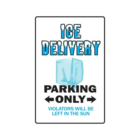SignMission 8 x 12 in. Ice Delivery Decal - Cold Icy Beer Cubes Deliver Chilly Bar Keg Drink