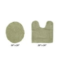 thumbnail image 2 of Better Trends 2 Piece Premium Bathroom Rug Set 100% Cotton Soft Tufted Reversible Bath Rug Water absorbent Bath Mat Ideal for Bathroom Shower and Tub Use, Edge Collection Sage (18" x 20" | 20" x 20"), 2 of 3