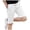 White, variant on Mrzhqd Casual Pants For Men Linen Shorts Elastic Waist Drawstring Summer Beach Shorts Classic Fit White L