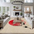 thumbnail image 4 of Vintage Birds Red Sun Area Rug 6x9 Washable Rug Non Slip Retro Art Animals Rustic Large Area Rug Soft Stainresistant Indoor Floor Carpet for Living Room Bedroom Home Office Dining Room Nursery, 4 of 8