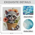 thumbnail image 3 of Diamond Art Kit for Adults, Cartoon Raccoon Flower Print No.20 Diamond Painting for Adults Beginners, 5D DIY Diamond Art Painting Kits, Colorful Diamond Painting Craft for Home Decor 12x16, 3 of 7