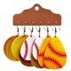 thumbnail image 1 of 3 pares de pendientes de cuero de baloncesto para mujer, pendientes ligeros de juego de pelota, pendientes redondos de lágrima, pendientes colgantes de cuero, 1 of 6