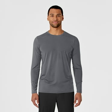 Wink Layers Men's Performance Long Sleeve Tee, Pewter, S Mens