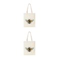 thumbnail image 4 of Toystoory Bolsa de lona para pintar, bolsa de compras, reutilizable, de larga duración, accesorios exquisitos para mujer, para exteriores, 013-2835 2piezas, 4 of 6