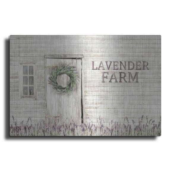 Luxe Metal Art 'Lavender Farm' by Lori Deiter, Metal Wall Art, 36"x24"