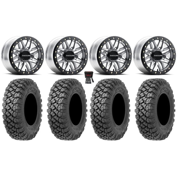 Raceline Ryno Bdlk 15" Wheels Mh 35" Alpha Tires Sportsman RZR Ranger