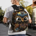 thumbnail image 7 of Fotbe Quirky Owl With Glasses Lightweight Casual Laptop Backpack for Men and Women, Daily use Waterproof backpack, Backpack for College, 7 of 7