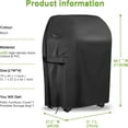 thumbnail image 2 of Qalabka Heavy Duty Waterproof Grill Cover, 60-inch, Outdoor BBQ Cover, UV & Fade Resistant, All-Weather Protection, 2 of 5