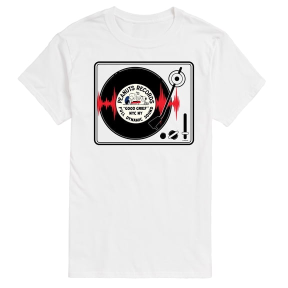Peanuts - Record Player Men's Short Sleeve Graphic T-Shirt