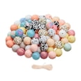 thumbnail image 2 of KLKCMS 100Pcs Spacer Beads DIY with Beaded Rope Silicone Bead for Jewelry Making Crafts, 2 of 9