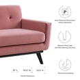 thumbnail image 3 of Sofa, Pink, Velvet, Modern Contemporary, Mid Century Living Hotel Lounge Cafe Lobby, 3 of 8