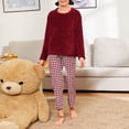 thumbnail image 6 of Susaid Tartan Plaid Print Soft Teen Sleep Pants, Long Pajama Bottoms with Two Pockets and Elastic Waist, Designed for Ages 5-16-Small, 6 of 6