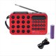 thumbnail image 1 of Radio FM Carga Solar Radio Inalámbrica Soporte USB TF Reproducción de Tarjeta Bluetooth Receptor de Radio Rojo, 1 of 5