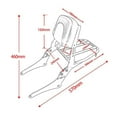 thumbnail image 3 of DYNWAVECA Motorcycle Sissy Bar Backrest, Detach Sissy Bar Backrest, with Luggage Rack Passenger Backrest and Cargo Rack, for cm500, 3 of 10
