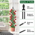thumbnail image 4 of Moclever 2 Pack Garden Obelisk Trellis, 5.9ft Rustproof Plant Trellis for Climbing Plants Flower Vegetable Vine Support, Black, 4 of 11