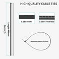 thumbnail image 2 of LTS EMIRA Zip Ties,White Zip Ties 16 Inch 100 Pack, 120 lbs Nylon Cable Ties Self Locking Tie Straps, Heavy Duty clear zip ties, Tiny Cable Ties for Indoor and Outdoor, 2 of 6