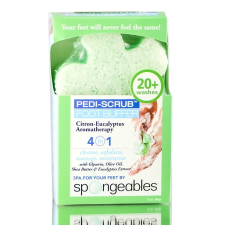 Spongeables Pedi-Scrub Sponge - Citron Eucalyptus