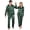 Black and Green Plaid, variant on Couples Matching Pajamas Silk Long Sleeve Sleepwear Satin Soft Button Down Loungewear Pjs Set