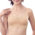 thumbnail image 5 of Women Lace Bralettes Crop Tank Top Wireless Push Up Underwear Padded Bandeau Bra with Strap for Daily Wear Yoga Running, 5 of 8