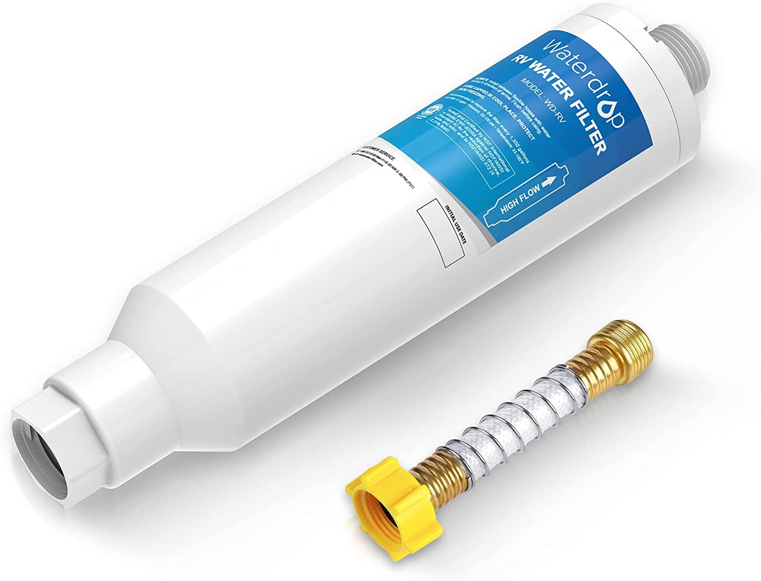 Wely Pivotalone 2-Pack RV Inline Water Filter - Reduces Taste, Odor, Chlorine, Sediment (20 Micron, GAC/KDF, 3 Month Life) - View #11