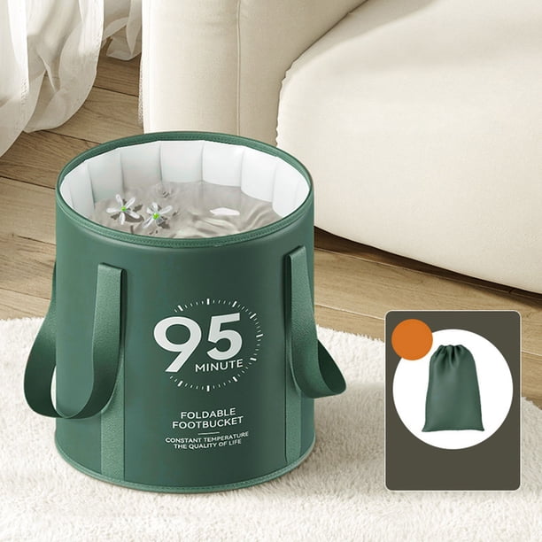 Cubo plegable para remojo de pies | Bañera portátil plegable para spa de pies | Remojo de pies con agua caliente a prueba de fugas para el hogar