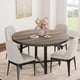 thumbnail image 1 of 47-pulgada round dining mesa para 4: moderno industrial design con thick tabletop y sturdy metal base, space-saving para kitchen y dining room, gris, 1 of 7