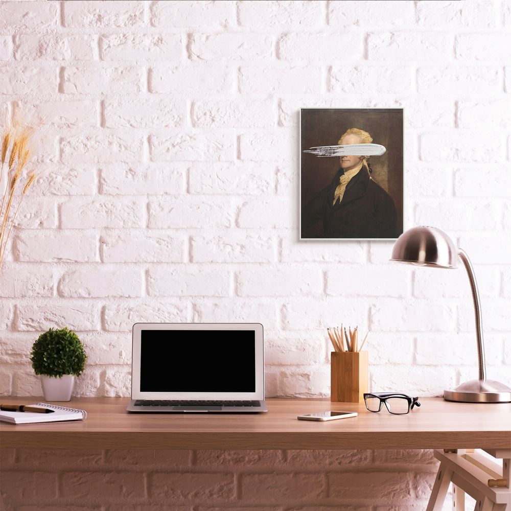 Stupell Industries Paint Censored Hamilton Portrait Classical Design Designed by Jennifer Goldberger