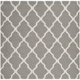 thumbnail image 6 of SAFAVIEH Dhurrie Tabitha Geometric Moroccan Wool Area Rug, Dark Grey/Ivory, 6' x 6' Square, 6 of 9
