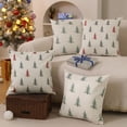 thumbnail image 4 of Christmas Pillow Covers 16x16 inch Set of 2 Christmas Tree Decorative White Throw Pillow Covers Winter Famliy Decoration for Home Couch TH-30B16, 4 of 6