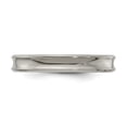 thumbnail image 3 of Solid Titanium Men's Concave 4mm Ring Comfort-Fit Band Size 6.5, 3 of 4