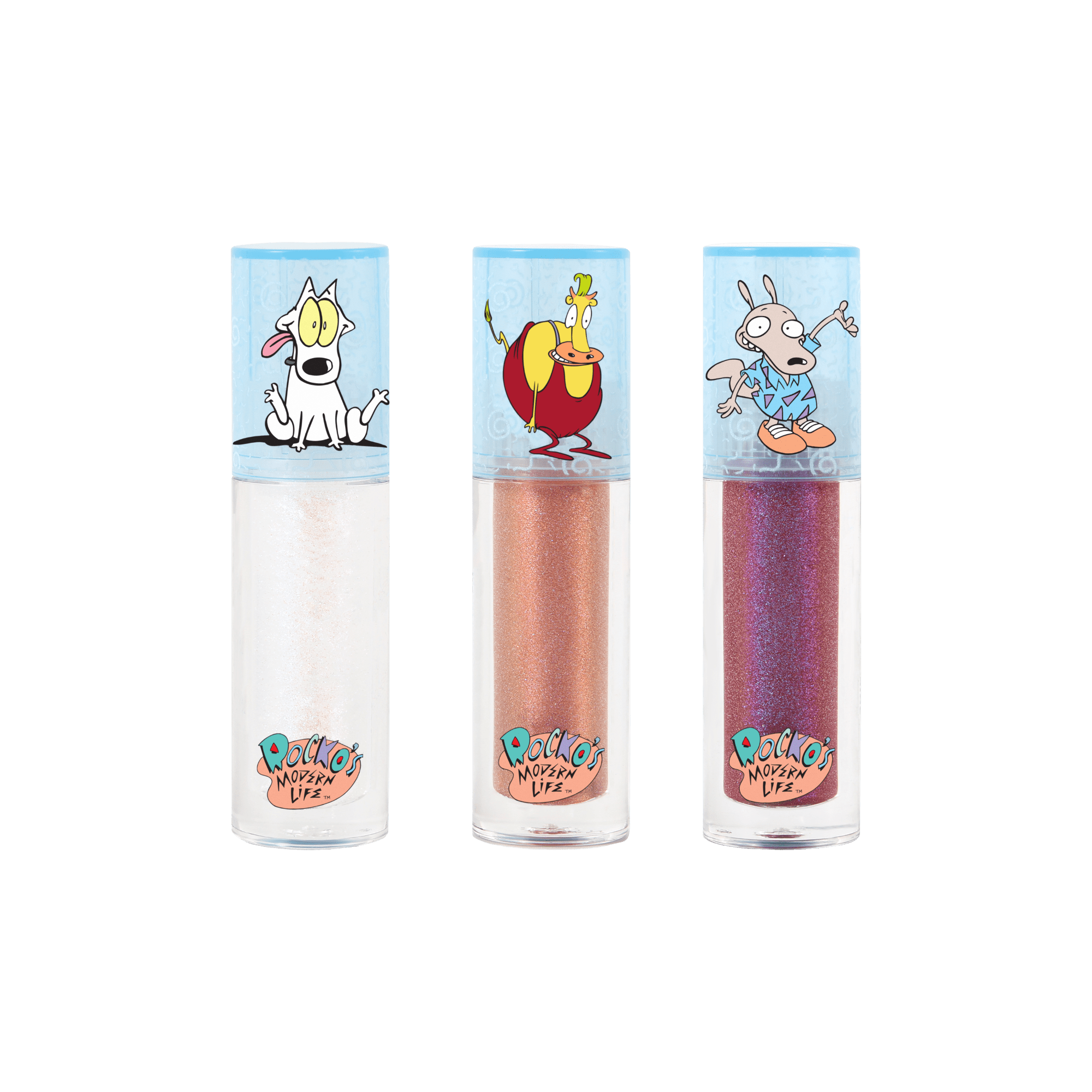 Profusion Cosmetics Nick 90s Rocko's Modern Life - LOh Snap! 3 PC Shimmer Lip Oil with Cosmetic Bag