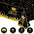 thumbnail image 6 of Table Cloth,Graduation Tablecloth, Gold Themed Disposable Table Cover for Graduation Party, Kindergarten to College Celebration, 54x108 Inch Decorative Cover for Dessert & Banquet Tables, 6 of 7