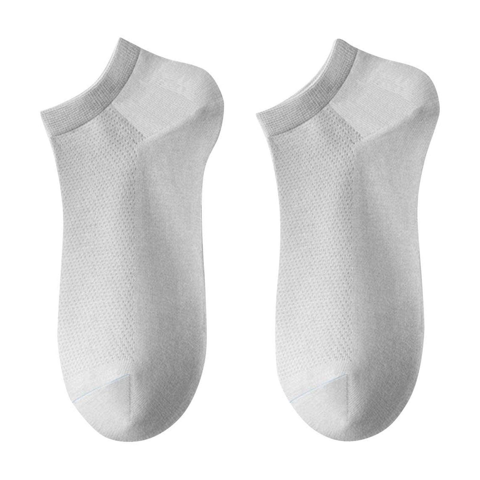 Dolkfu Mens Socks Size 13-15 Low-Cut Gray Thin Ankle Socks 5 Pairs Mens Wicking Athletic Socks