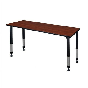 72 x 24 in. Kee Height Adjustable Classroom Table, Cherry