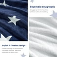 thumbnail image 5 of Thick Warm Sherpa Fleece Star Blanket, Double Sided Patriotic Throw Blanket Fluffy Soft Fuzzy Thick Blanket for Couch, Bed and Gifts(Navy Blue, 50" x 60"), 5 of 8