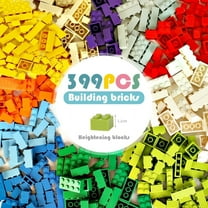 Ekuci Classic Bricks Building Blocks - 399 Pieces Bulk Set, Compatible with Major Brands, for Kids 6 Years & Above