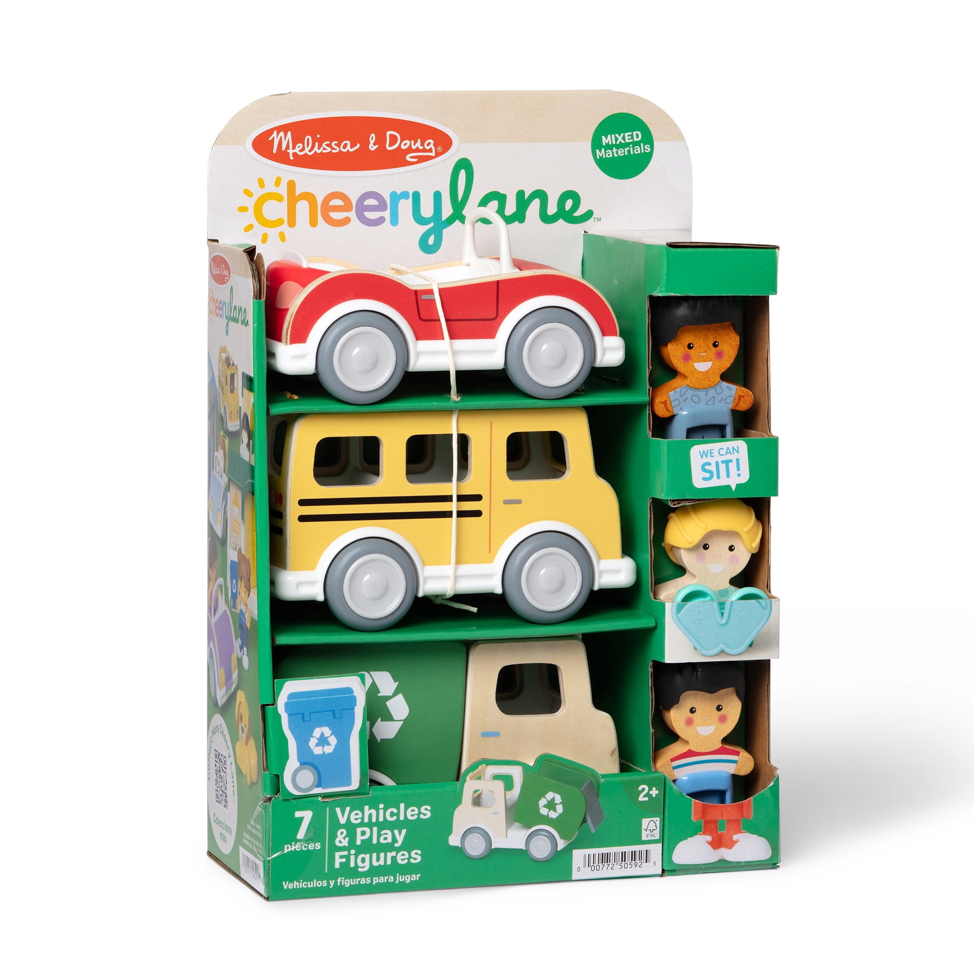 Melissa & Doug Cheery Lane Vehicles Set with 3 Figures, Ages 2+