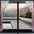 thumbnail image 4 of YAZAOO Curtains 110/118 Inch Long French Curtains Butterflies Colorful Birds Flowers Print For Farmhouse Bedroom Curtains Window Curtain Set 2, 4 of 4