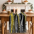 thumbnail image 2 of Table Runner 72 Inches Long for Kitchen Dining, Yellow Black Stripes Dresser Scarf Farmhouse, Dining Table Decorations for Wedding/Parties, Modern Grey Ombre Abstract Striped 18 x 72 In, 2 of 8